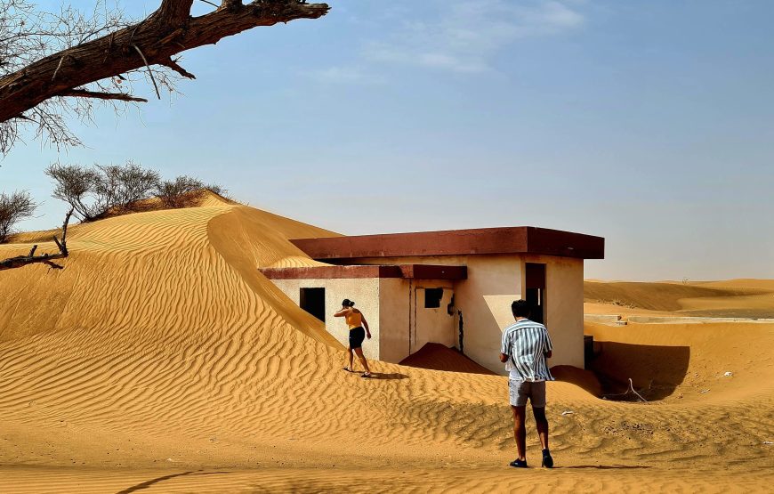 Private Ghost Village Safari Tour with Dune Bashing and Sandboarding