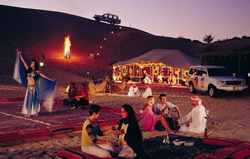 Professional Desert Safari with Camel Ride & BBQ Dinner in Bedouin Camp